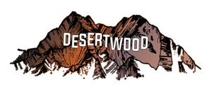 DESERTWOOD  sign on mountains