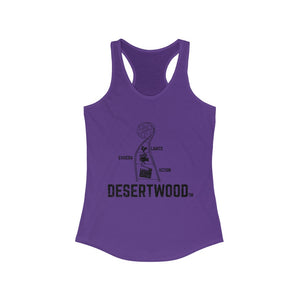 Desertwood Classic "Lights, Camera, Action!" Racerback Tank (Sizes run smaller than usual)