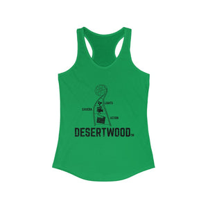 Desertwood Classic "Lights, Camera, Action!" Racerback Tank (Sizes run smaller than usual)