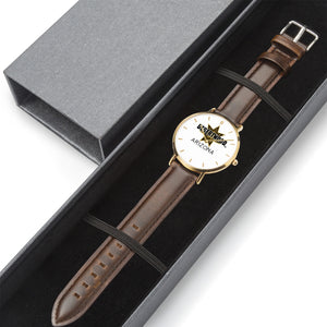 DESERTWOOD STAR watch with leather band