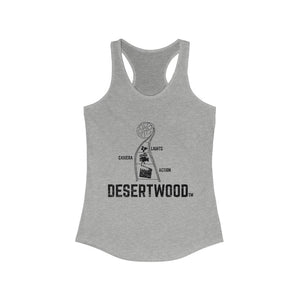 Desertwood Classic "Lights, Camera, Action!" Racerback Tank (Sizes run smaller than usual)